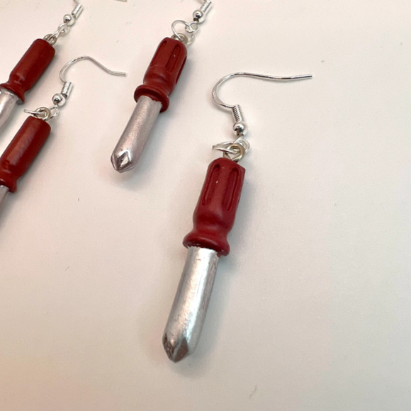 Screw Driver Earrings - Maintenance Earrings - Boss Gift - Tool Box Earrings - Picture 2 of 10